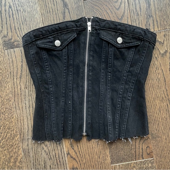 Zara Denim Corsetry Top - Picture 3 of 10